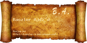 Baszler Ajád névjegykártya